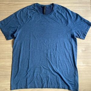 MENS LULULEMON ATHLETICA BLUE WORKOUT SHIRT SIZE XXL 2XL